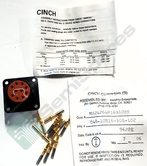 C48-10R16-10S-102 | CONN,RECEPT,FEM