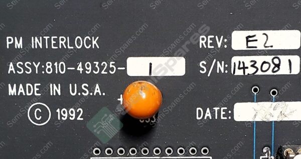 810-049325-001 | PCB PM INTERLOCK REV. E2 SN: 143081 - Image 2