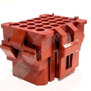 1-640525-0 | 24 RECTANGULAR CONNECTORS- HOUSING PLUG RED 4.20MM FEMALE SOCKET PANEL MOUNT SNAP IN LOCKING RAMP