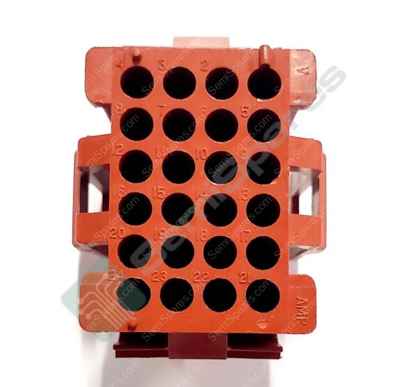 1-640525-0 | 24 RECTANGULAR CONNECTORS- HOUSING PLUG RED 4.20MM FEMALE SOCKET PANEL MOUNT SNAP IN LOCKING RAMP - Image 2