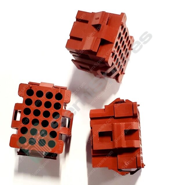 1-640525-0 | 24 RECTANGULAR CONNECTORS- HOUSING PLUG RED 4.20MM FEMALE SOCKET PANEL MOUNT SNAP IN LOCKING RAMP - Image 3