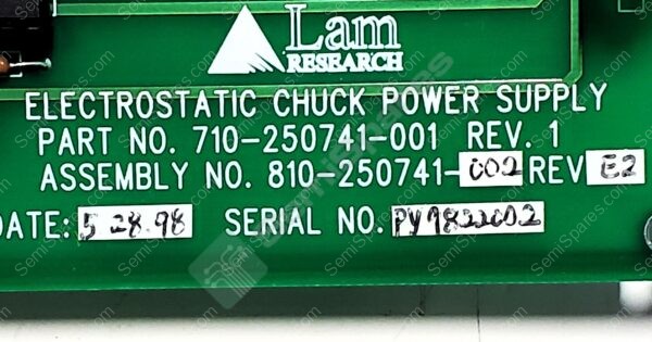 810-250741-002 | ELECTROSTATIC CHUCK POWER SUPPLY REV. E2 SN: PY9822002 - Image 2