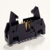 499910-1 | CONN HEADER VERT 10POS 2.54MM THROUGH HOLE MALE PIN SHROUDED 4 WALL SOLDER LATCH LOCK BLACK