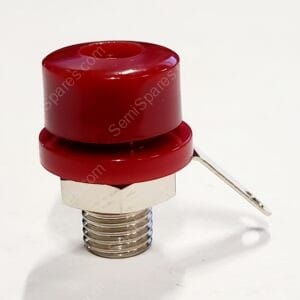 SPC15363 | BANANA TEST CONNECTOR JACK PANEL MOUNT NICKEL PLATED CONTACTS RED