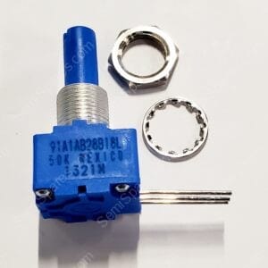 91A1A-B28-B18L | POTENTIOMETER NONE 1.0 KIERROS CONDUCTIVE PC PINS SLOTTED