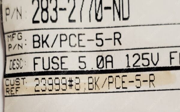 BK/PCE-5-R | FUSE BRD MT 5A 125VAC 400VDC RAD BOARD MOUNT THROUGH HOLR RADIAL BOX - Image 5