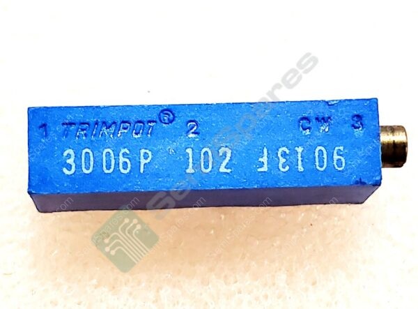 3006P 1-102 | 1KOHMS TRIMMER RESISTOR PC PIN SIDE SLOT 400V 10% HORIZONTAL ADJUSTMENT PCB MOUNT