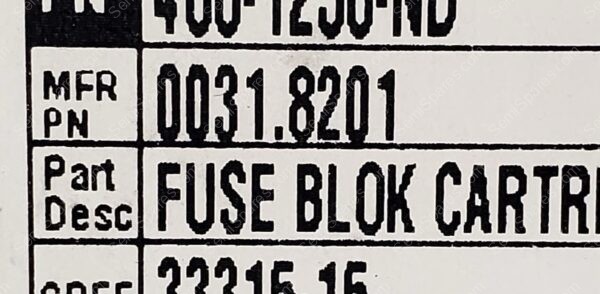 0031.8201 | FUSE BLOCK 10 A 500V 1 CIRCUIT CARTRIDGE THROUGH HOLE HORIZONTAL PC PIN - Image 5