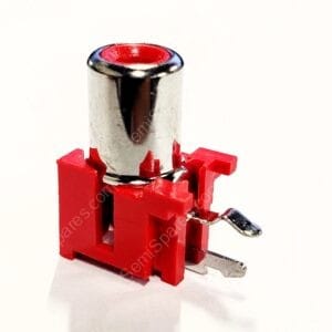 161-0096 | RCA PHONO CONN PCB SNAP IN MOUNT RED  FEMALE RIGHT ANGLE 500V OBSOLETE