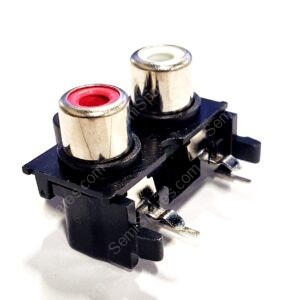 RCJ-2123 | FEMALE 2 SETS OF 2 CONDUCTOR 4 CONTACTS THROUGHT HOLE RIGHT ANGLE