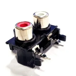 RCJ-2123 | FEMALE 2 SETS OF 2 CONDUCTOR 4 CONTACTS THROUGHT HOLE RIGHT ANGLE