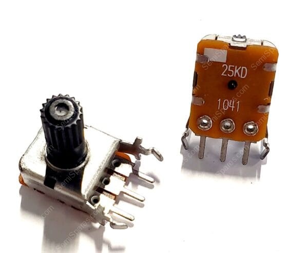 296XD253B1N | 25K OHM 1 GANG LINEAT THROUGH HOLE SNAP IN POTENTIOMETER BOARD LOCKS OBSOLETE - Image 3