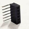 204-1-006-0-HTH-LSO | BOARD CONNECTOR, 6 CONTACTS, 1 ROW FEMALE RIGHT ANGLE 0.05 INCH PITCH SOLDER TERMINAL LOCKING