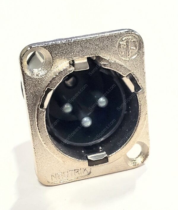 NC3MD-V | 3C MALE NICKEL NEUTRIK XLR PANEL MOUNT CONNECTORS - Image 2