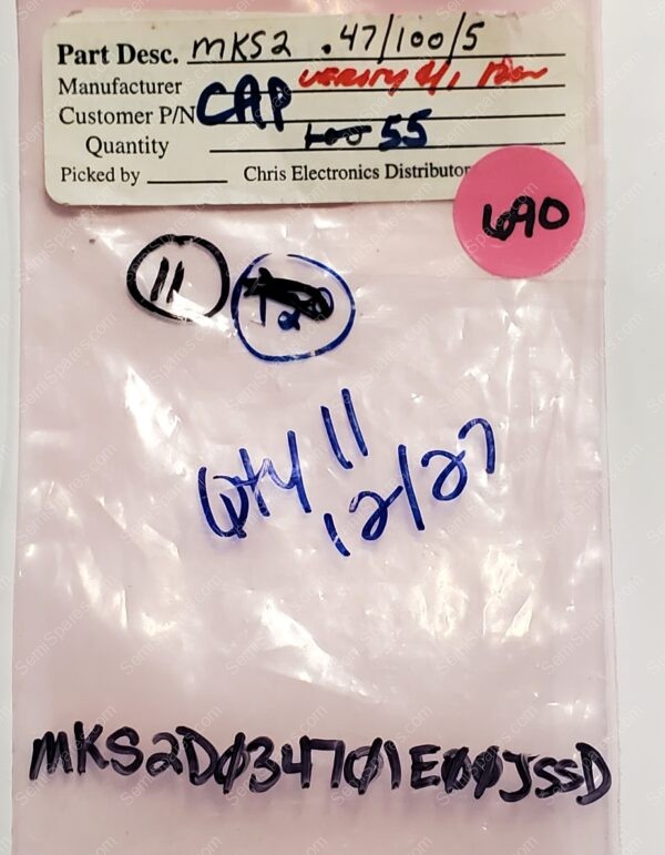 MKS2D034701E00JSSD | FILM CAPACITORS 100VDC 5% .47UF - Image 4