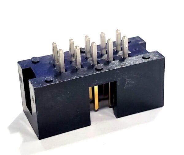 1-1634688-0 | CONNECTOR HEADER THROUGH HOLE 10 POSITION 2.54MM MALE PIN SHROUDED 4 WALL SOLDER PUSH PULL BLACK - Image 2