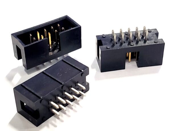 1-1634688-0 | CONNECTOR HEADER THROUGH HOLE 10 POSITION 2.54MM MALE PIN SHROUDED 4 WALL SOLDER PUSH PULL BLACK - Image 3