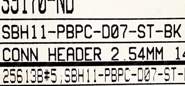 SBH11-PBPC-D07-ST-BK | CONNECTOR HEADER THROUGH HOLE 14 POSITION 2.54MM MALE PIN SHROUDED 4 WALL SOLDER PUSH PULL BLACK 3A - Image 4