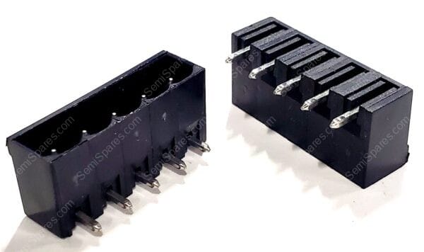 398600705 | 5 POSITION TERMINAL BLOCK HEADER MALE PINS SHROUDED 4 SIDE 5.08MM 90° TIGHT ANGLE THROUGH HOLE 300V - Image 4