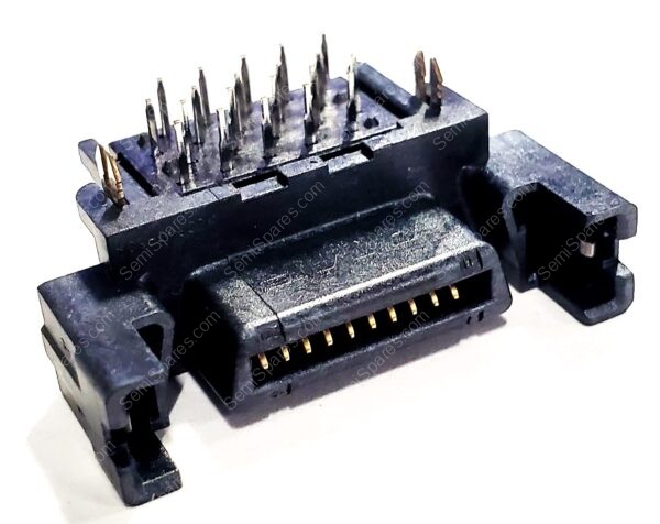 787653-2 | 20 POSITION RECEPTACLE CONNECTOR BOARD TO BOARD THROUGH HOPE RIGHT ANGLE SOLDER LATCH LOCK