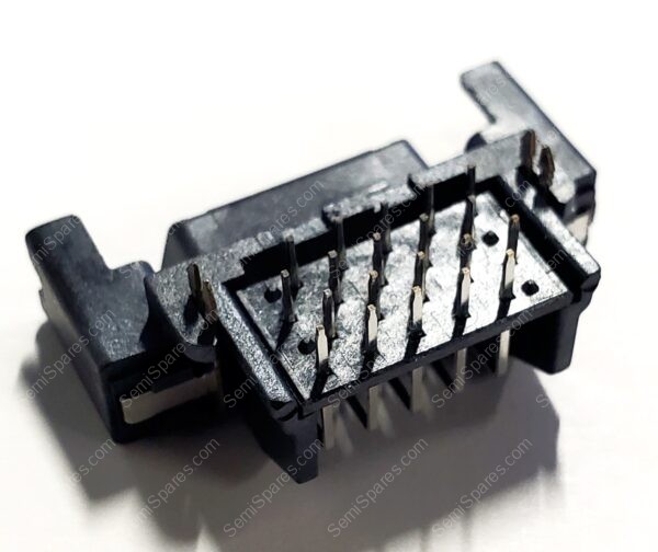 787653-2 | 20 POSITION RECEPTACLE CONNECTOR BOARD TO BOARD THROUGH HOPE RIGHT ANGLE SOLDER LATCH LOCK - Image 2