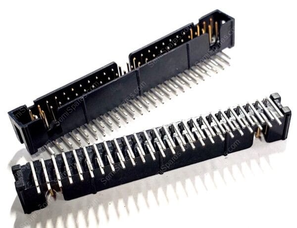 N2550-5002-RB | CONNECTOR HEADER THROUGH HOLE 50 POSITION 2.54MM MALE PIN SHROUDED 4 WALL RIGHT ANGLE SOLDER PUSH PULL - Image 3