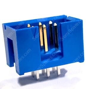 75869-131LF | CONNECTOR HEADER THROUGH HOLE 6 POSITION 2.54MM MALE PIN SHROUDED 4 WALL PUSH PULL BLUE