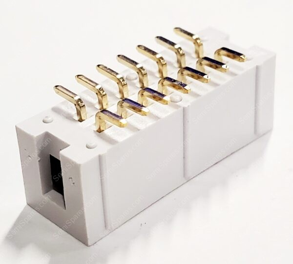 AWHW14-G-SMD-R | CONNECTOR HEADER SURFACE MOUNT 14 POSITION 2.54MM MAEL PIN SHROUDED 4 WALL KEYING SLOT PICK AND PLACE WHITE 3A - Image 2