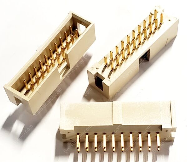 HTST-110-02-G-D | CONNECTOR HEADER THROUGH HOLE 20 POSITION 2.54MM MALE PIN SHROUDED 4 WALL SOLDER PUSH PULL WHITE - Image 3