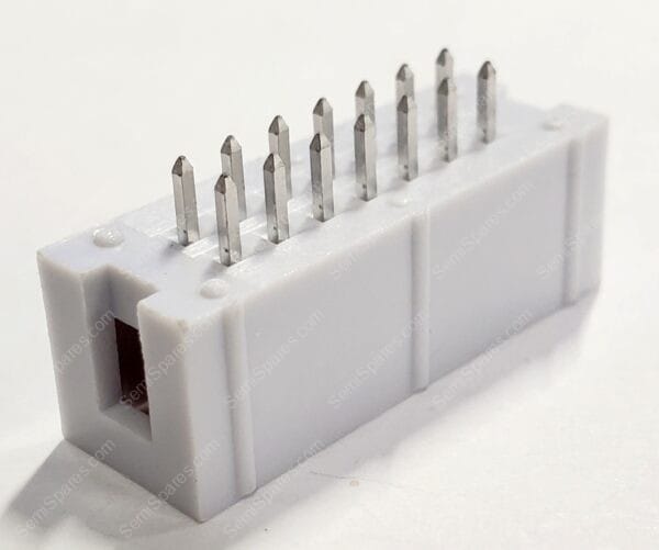 AWHW14G-0102-T-R | CONNECTOR HEADER THROUGH HOLE 14 POSITION 2.54MM MALE PIN SHROUDED 4 WALL SOLDER PUSH PULL GRAY - Image 2