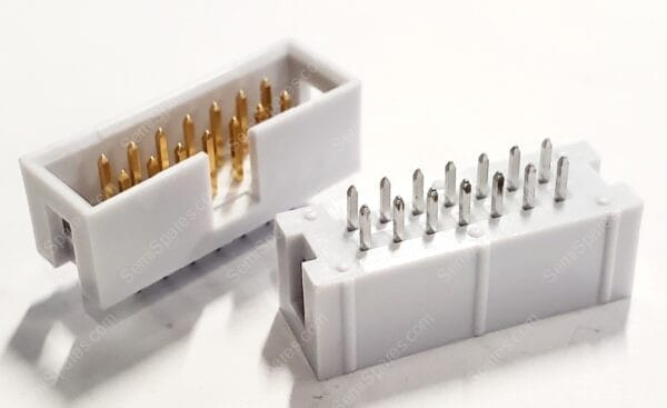 AWHW14G-0102-T-R | CONNECTOR HEADER THROUGH HOLE 14 POSITION 2.54MM MALE PIN SHROUDED 4 WALL SOLDER PUSH PULL GRAY - Image 3