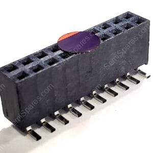 SSW-110-22-F-D-VS-K | 20 POSITION RECEPTACLE CONNECTOR 2.54MM SURFACE MOUNT GOLD FORKED SOLDER PUSH PULL BLACK 4.7A PER CONTACT