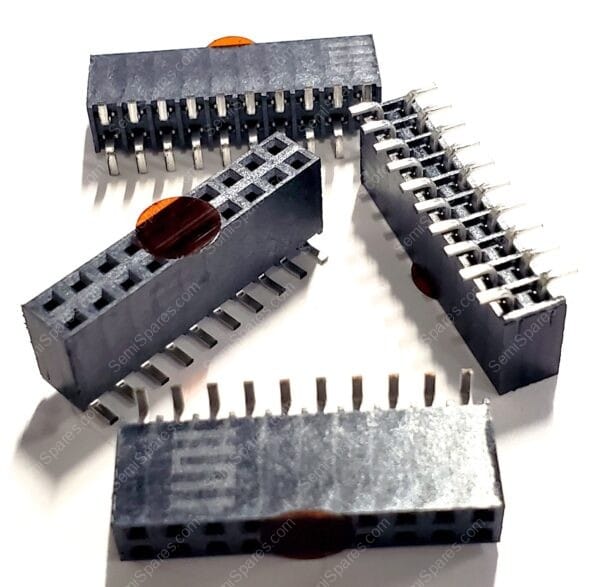 SSW-110-22-F-D-VS-K | 20 POSITION RECEPTACLE CONNECTOR 2.54MM SURFACE MOUNT GOLD FORKED SOLDER PUSH PULL BLACK 4.7A PER CONTACT - Image 3