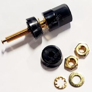 5018-0 | BINDING POST CONNECTOR STANDARD HEX BLACK GOLD THREADED AND TURRET 30VAC/60VDC