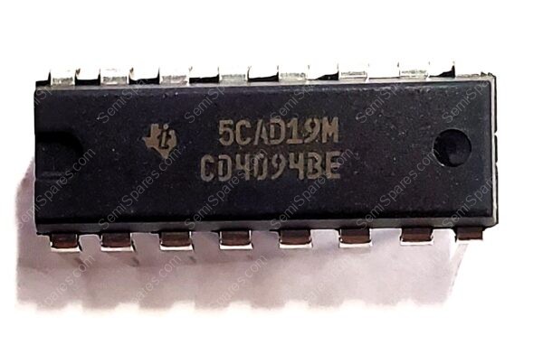 CD4094BE | SHIFT REGISTER 1 ELEMENT 8 BIT 16 PDIPSERIAL TO PARALLEL THROUGH HOLE