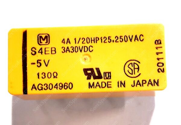 S4EB-5V | GENERAL PURPOSE RELAY 4PST-NO 4FORM A 5VDC COIL THROUGH HOLENON LATCHING PC PIN SEALED FULLY