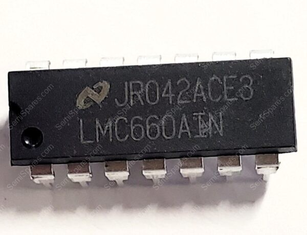 LMC660AIN/NOPB | CMOS AMPLIFIER 4 CIRCUIT PUSH PULL RAIL TO RAIL 14 PDIP 4.75V-15.5V THROUGH HOLE