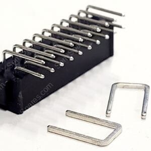 M80-8412042 | CONNECTOR HEADER THROUGH HOLE RIGHT ANGLE 20 POSITION 2.00MM MALE PIN SHROUDED 4 WALL SOLDER LATCH HOLDER 120V