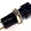 PS1040ABLK | PUSHBUTTON SWITCH SPST-NO STANDARD PANEL MOUNT, FRONT 125V ROUND BUTTON BLACK SOLDER LUG