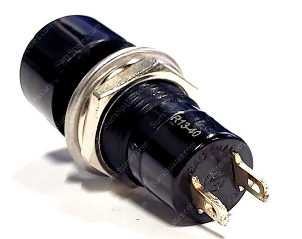PS1040ABLK | PUSHBUTTON SWITCH SPST-NO STANDARD PANEL MOUNT, FRONT 125V ROUND BUTTON BLACK SOLDER LUG - Image 2
