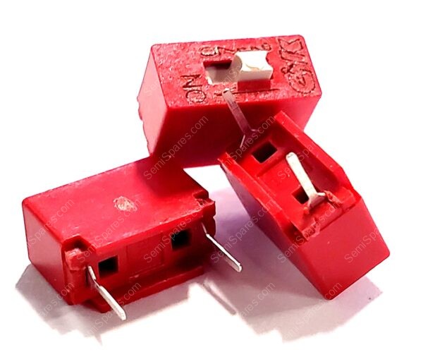 BD01 | DIP SWITCH SPST 1 POSITION THROUGH HOLE SLIDE ACTUATOR 100MA 5VDC RAISED PC PIN - Image 3