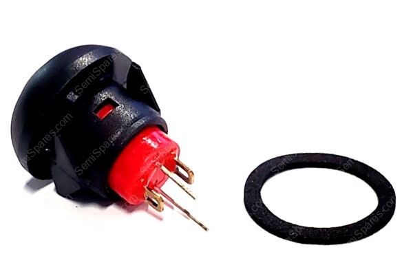 RP8100B1M1CEBLKREDRED | PUSHBUTTON SWITCH SPST-NO STANDARD ILLUMINATED PANEL MOUNT SNAP IN 125V ROUND BUTTON REDSOLDER LUG - Image 2
