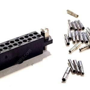 M80-4602042 | 20 POSITION RECTANGULAR RECEPTACLE CONNECTOR CRIMP GOLD 22 AWGFEMALE SOCKET FREE HANGING