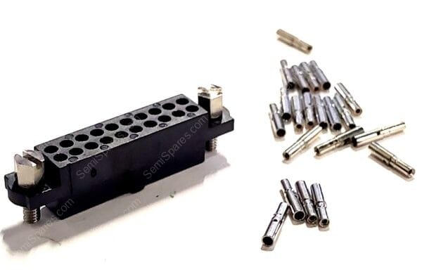 M80-4602042 | 20 POSITION RECTANGULAR RECEPTACLE CONNECTOR CRIMP GOLD 22 AWGFEMALE SOCKET FREE HANGING
