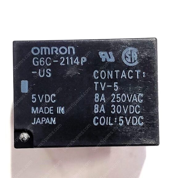 G6C-2114P-US-DC5 | GENERAL PURPOSE RELAY DPST-NO/NC 1 FORM A 1 FORM B 5VDC COIL THROUGH HOLE NON LATCHING PC PIN