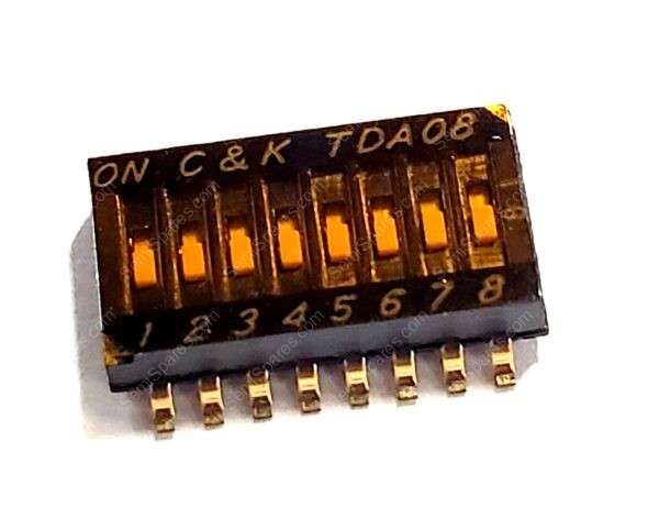 TDA08H0SB1R | DIP SWITCH SPST 8 POSITION SURFACE MOUNT SLIDE ACTUATOR 25MA 24VDC FLUSH RECESSED GULL WING