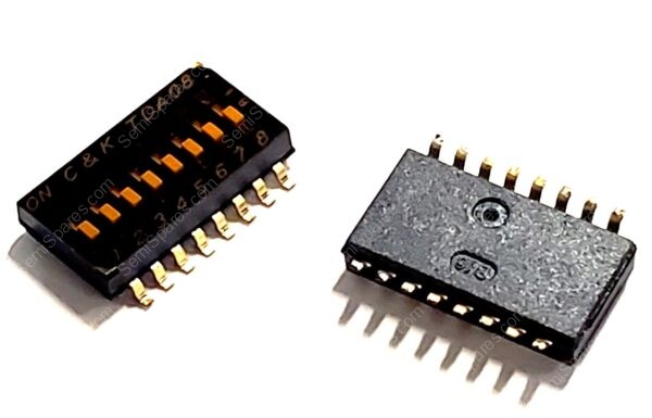 TDA08H0SB1R | DIP SWITCH SPST 8 POSITION SURFACE MOUNT SLIDE ACTUATOR 25MA 24VDC FLUSH RECESSED GULL WING - Image 3