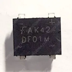 DF01M | BRIDGE RECTIFIER SINGLE PHASE STANDARD 100V THROUGH HOLE 4 DIP