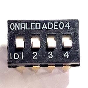 ADE0404 | DIP SWITCH POSITION ACTUATOR 4 SWITCHES SOLDER PIN PCB MOUNT