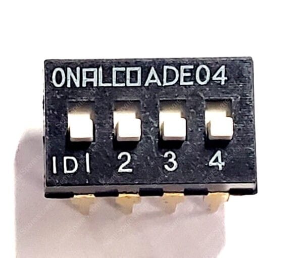 ADE0404 | DIP SWITCH POSITION ACTUATOR 4 SWITCHES SOLDER PIN PCB MOUNT